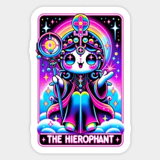 The Hierophant Tarot Card Kawaii Cute Pastel Goth Sticker